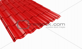 roof red metal tile