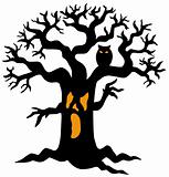 Spooky tree silhouette