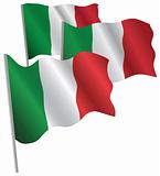 Italy 3d flag.
