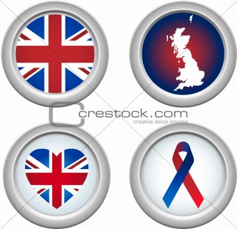 United Kingdom Buttons