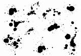 blots from a brush