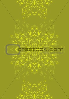 Grunge background with floral ornament