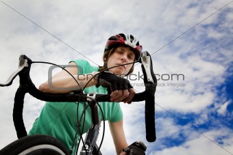 Woman with Bicycle