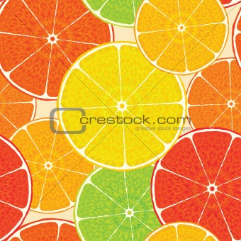Abstract citrus high-detailed background. Seamless.