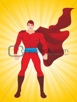 red superheld with boots
