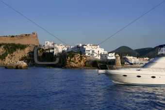 Ibiza landmark island in Mediterranean sea