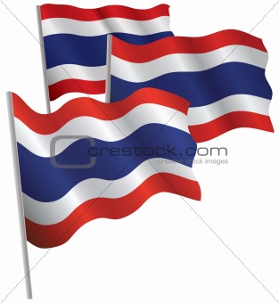 Thailand 3d flag.