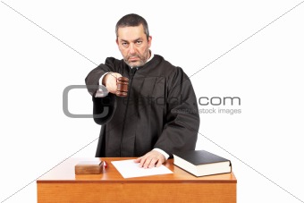 Judge reading a sentence