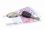 Car key and euro bills