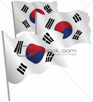 South Korea 3d flag.