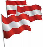 Austria 3d flag.