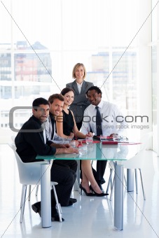 Business team working together in office