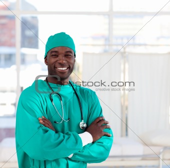 Surgeon in an operating theatre