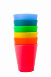 Stack of Colorful Cups
