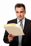 Businessman with document
