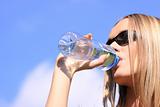 Girl drinking water