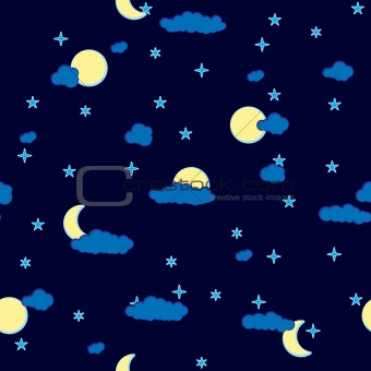 Abstract night clouds background. Seamless.