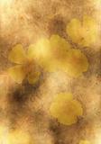old yellow paper background with flowers