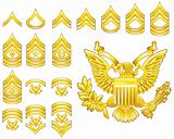 american army enlisted rank insignia icons