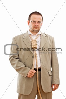 Businessman with rope