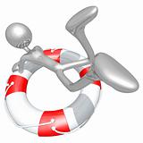 3D Character With Lifebuoy