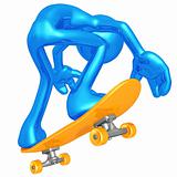 3D Character Skateboarding