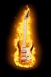 Guitar in flame