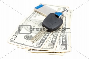 Car key and money