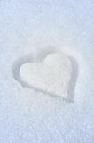 Heart on the snow
