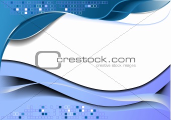 Abstract blue wave background. Vector illustration