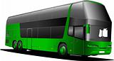 Green tourist bus