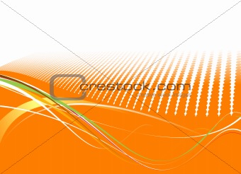 Orange doted background. Vector illustration