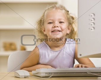Girl on Computer