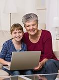 Grandmother and Granddaughter Online