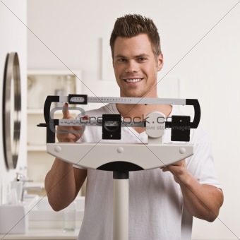 Man Checking Weight