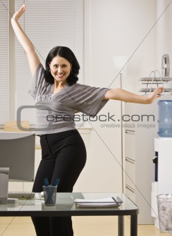 Woman Posing in Office
