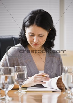 Woman at Desk in Office