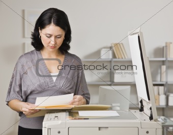 Woman Making Copies