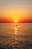 kayak at the sunrise