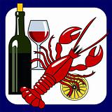 Lobster and wine
