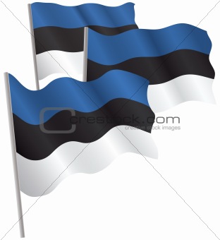 Estonia 3d flag.