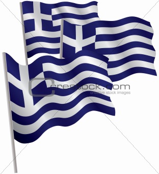 Greece 3d flag.