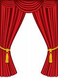 Theater curtains with drapes