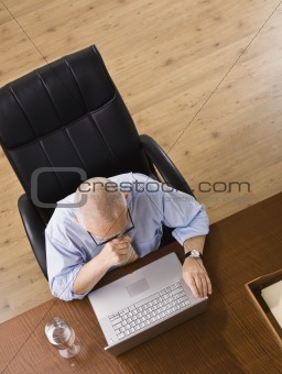 Elderly man on Laptop