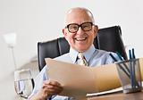 Elderly Business Man Smiling