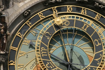 detail of old Prague clock