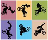 Motocross rider jump