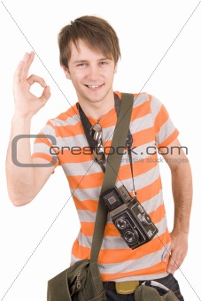 tourist with camera