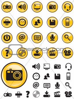 Yellow Media Icons