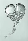 heart underwater air bubbles